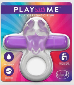 Play With Me Bull Vibrating C-Ring in Assorted Colours