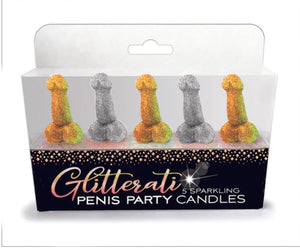 Glitterati – 5 Sparkling Penis Party Candles