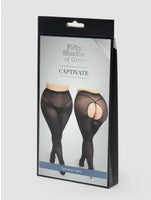 Fifty Shades of Grey Captivate Spanking Tights Black Curve Size OS
