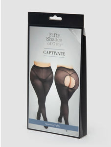 Fifty Shades of Grey Captivate Spanking Tights Black Curve Size OS