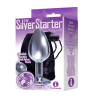 The Silver Starter round purple Anal jewel.
