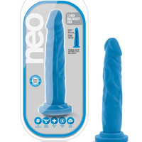 Neo - 7.5 Inch Dual Density Cock - Neon Blue