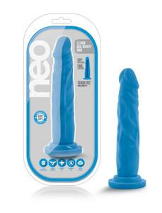 Neo - 7.5 Inch Dual Density Cock - Neon Blue