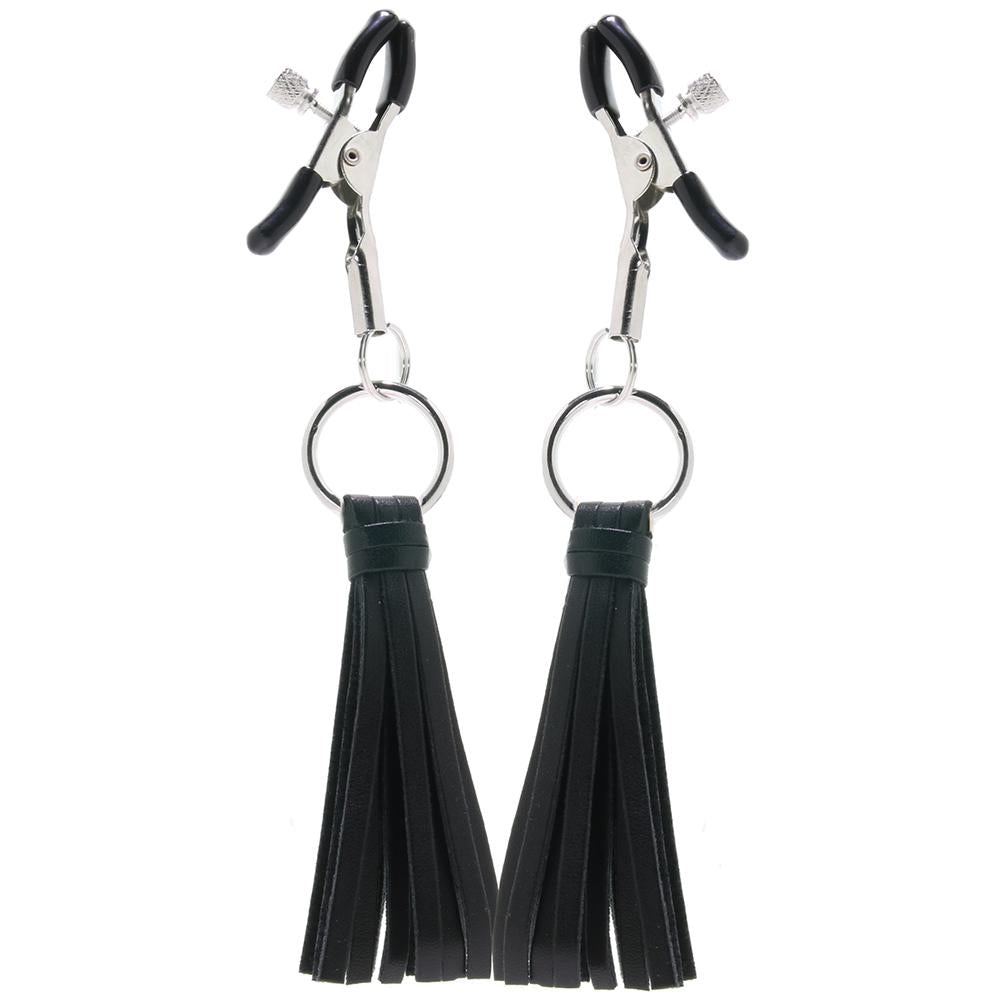 Playful Tassels Nipple Clamps in Black