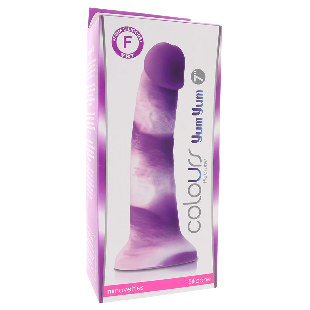 Colours Pleasures Yum Yum 7 Inch Dildo in Purple